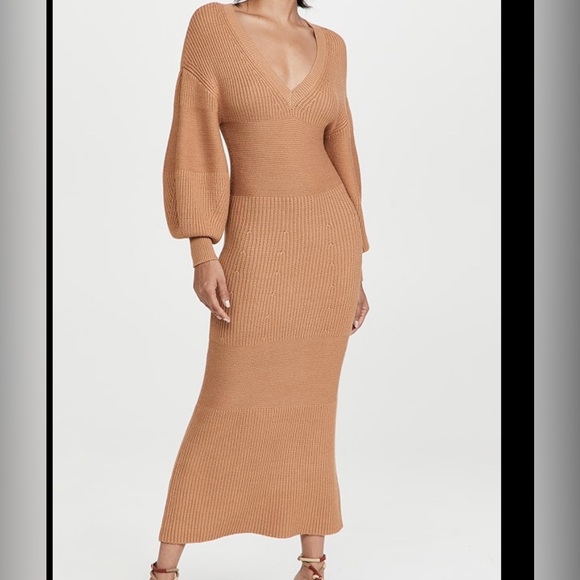 STAUD Dresses & Skirts - NWT STAUD||
Carnation Dress, In Camel Size Large, Maxi Sweater Dress